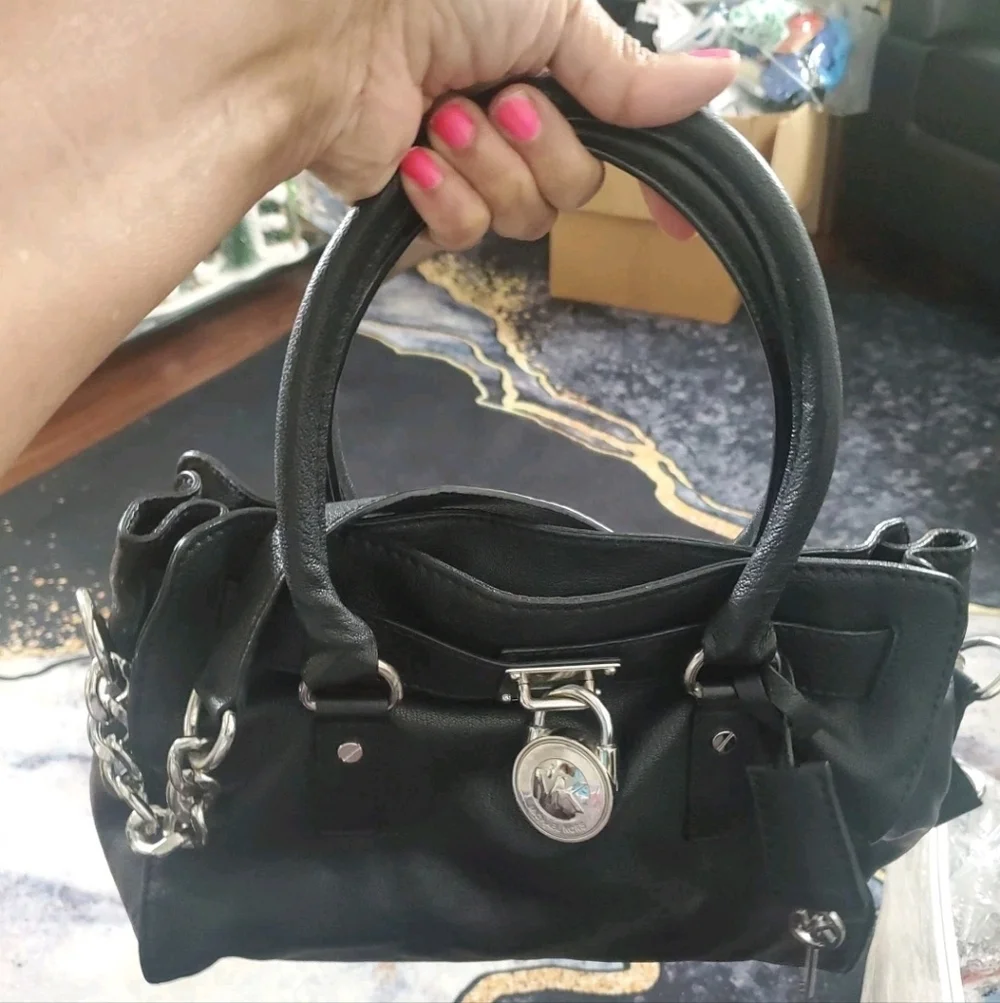 Michael Kors Hamilton Medium Leather Satchel Bag